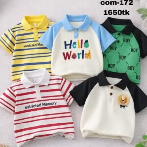 5 Pis 1650 Taka- Color Yellow Check, Sky Hello, Green Boy, Red Check, Black Lion