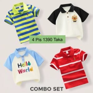 4 Pis 1390 Taka- Color Lemon + Black Lion + Sky Hello + Red