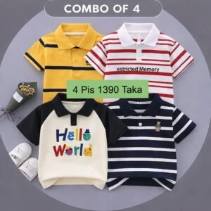 4 Pis 1390 Taka- Color Yellow + Red Check + Black Hello +Black Step