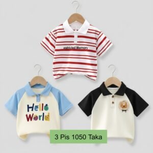 3 Pis 1050 Taka- Color Sky Hello + Red Check + Black Lion