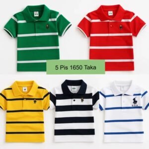 5 Pis 1650 Taka- Color Green, Red, Yellow, M Black, USA White