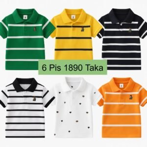6 Pis 1890 Taka- Color Green, Yellow, Black Step, White Step, Love, Orange