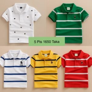 5 Pis 1650 Taka- Color Love, Green, USA White, Yellow, Red