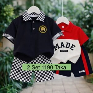 2 Sets 1190 Taka- TM Black + Made Red Contrast