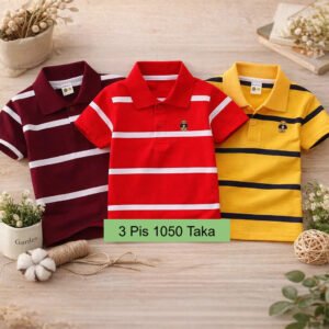 3 Pis 1050 Taka- Color Coffee White Step + Red White Step + Yellow White Step