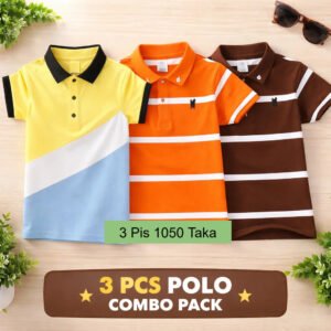 3 Pis 1050 Taka- Color White Yellow White sky Step + Orange White Step + Coffee White Step