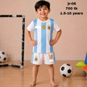 Jursey + Pant Set Argentina Football Jersey Number 10 Kids Size